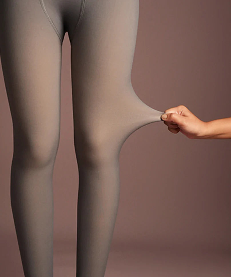 Sheer Fur Stockings Grey