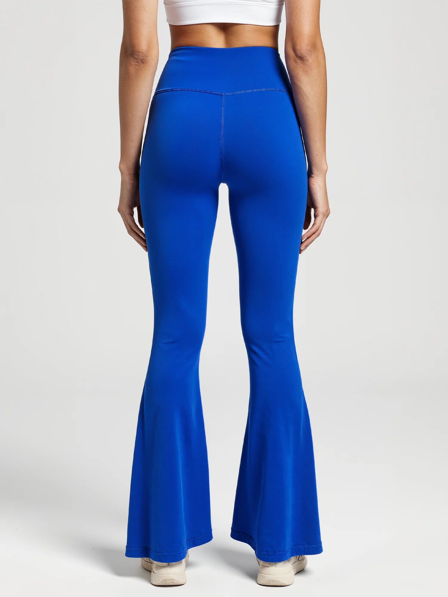 Women’s Crossover High-Waist Flared Yoga Pants – Stretch Fit Workout Leggings