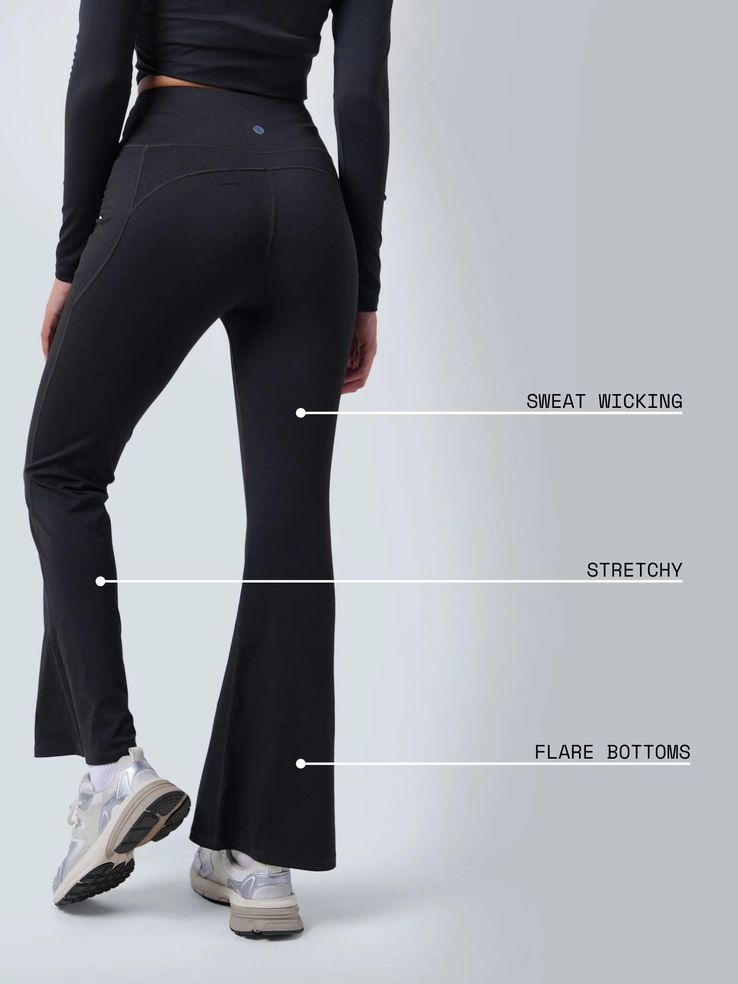 Classic Black High-Waisted Flare Yoga Pants – Sculpting Bootcut Leggings (Petite & Tall)