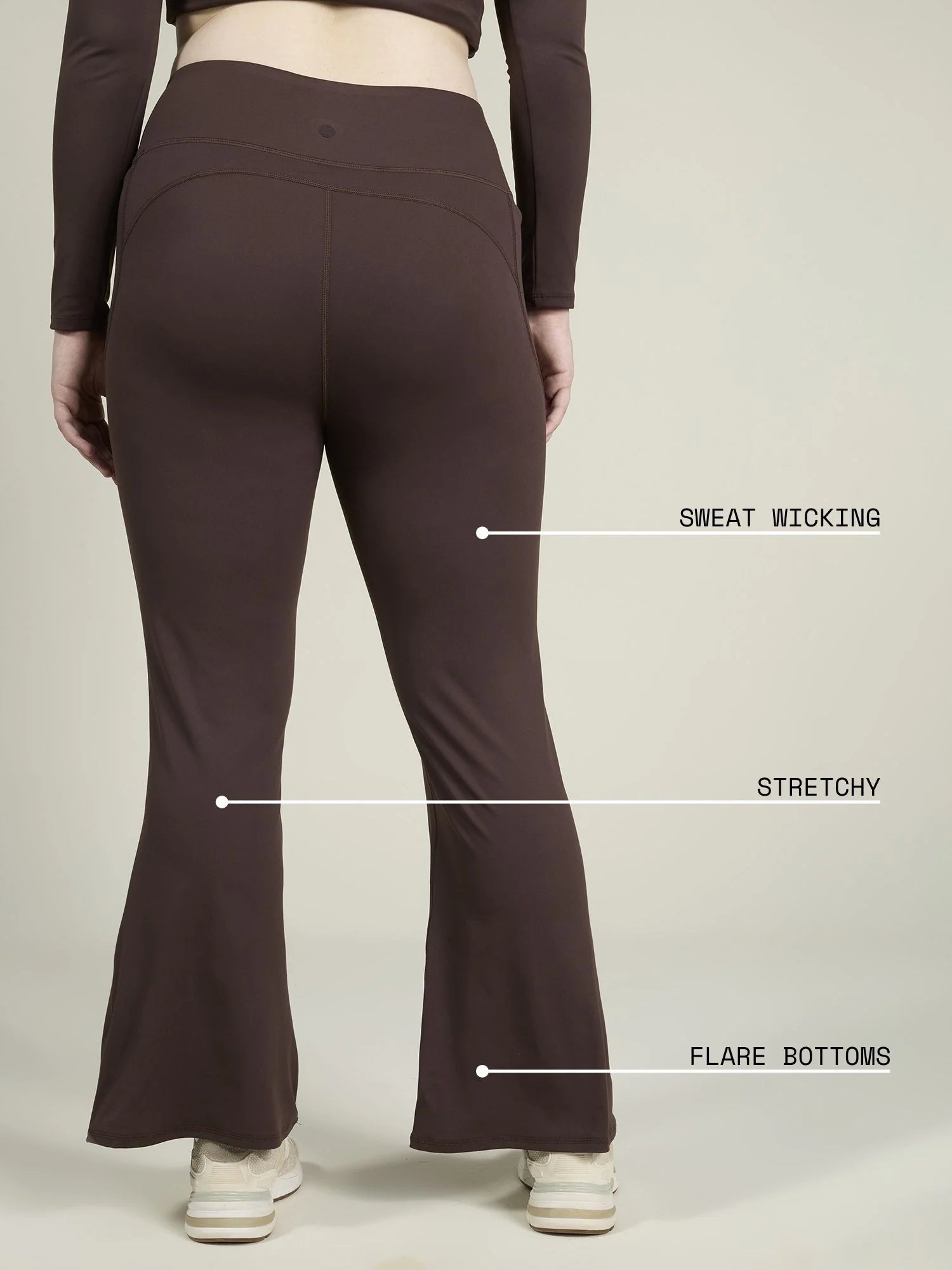 High-Waisted Flare Yoga Pants – Sculpting Bootcut Leggings (Petite & Tall) – Chocolate Brown