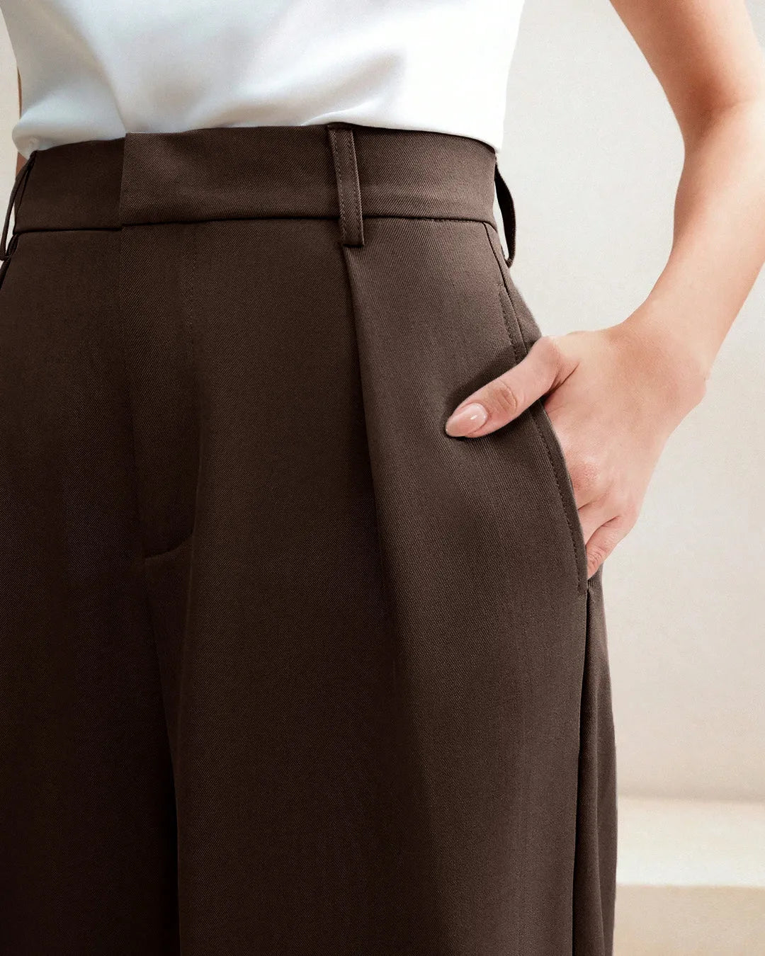 Women’s High Waist Pleated Wide Leg Trousers – Premium Formal & Casual Pants