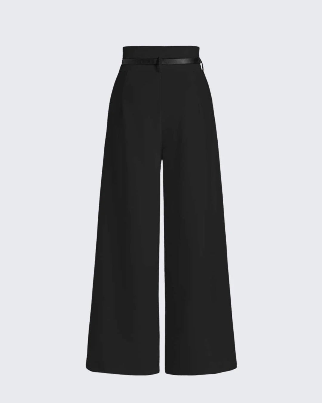 Women’s High Waist Pleated Wide Leg Trousers – Premium Black Formal & Office Wear Pants