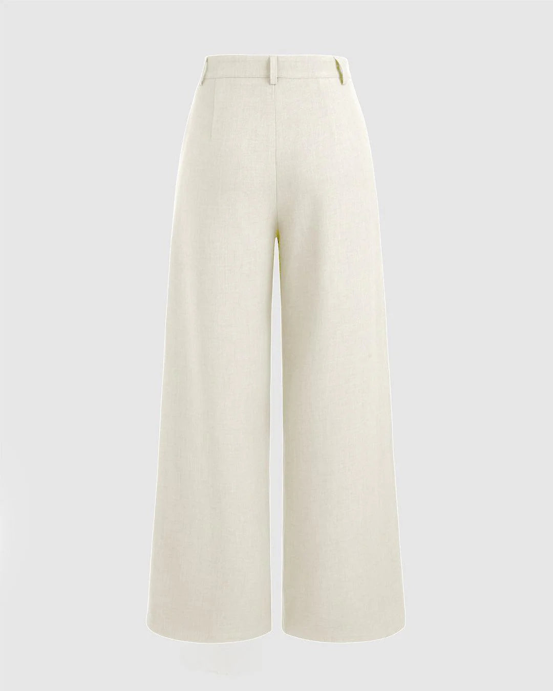 Women’s High Waist Straight Fit Formal Trousers – Premium Off-White Office Wear Pants